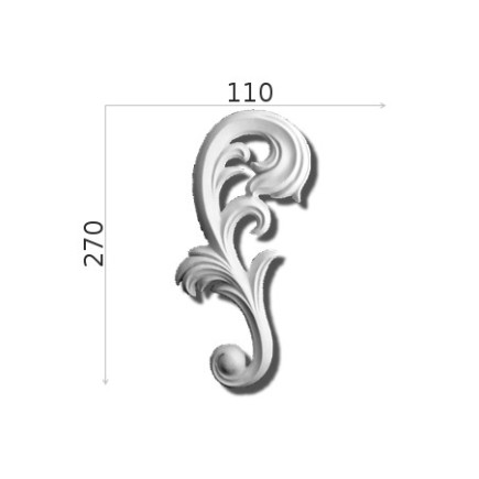 Element ozdobny  z gipsu SSMC19R