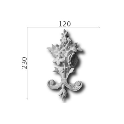 Element ozdobny  z gipsu SSMC28