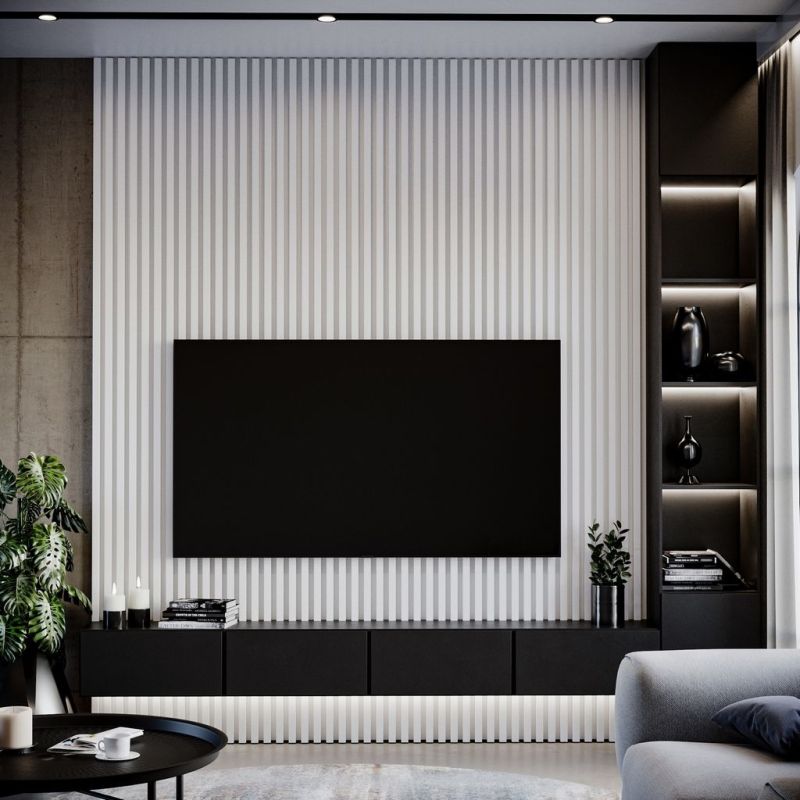 Listwa między lamele ścienne grafit 3x275cm - Listwy między lamele ścienne - 12,00 zł