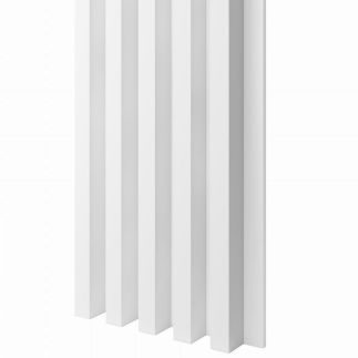 Lamela ścienna na białej płycie MDF biały mat