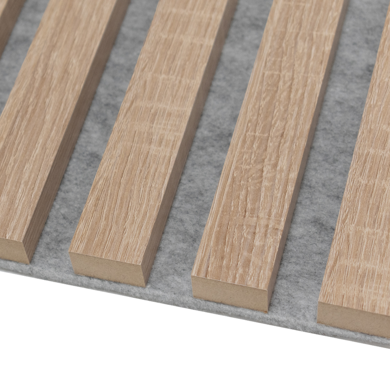 Lamela ścienna na szarym filcu - dąb sonoma lamel - Lamele ścienne na filcu - 279,00 zł