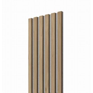 Lamela ścienna na szarym filcu - dąb natura lamel