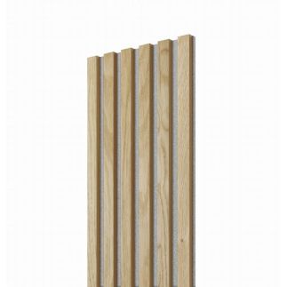 Lamela ścienna na szarym filcu - fornir dąb lamel