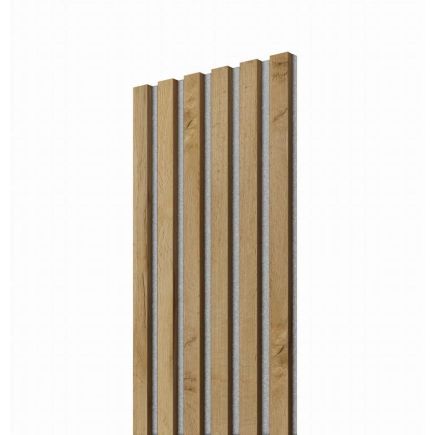 Lamela ścienna na szarym filcu - dąb wotan lamel