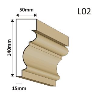 LISTWA ELEWACYJNA L02 50X140MM