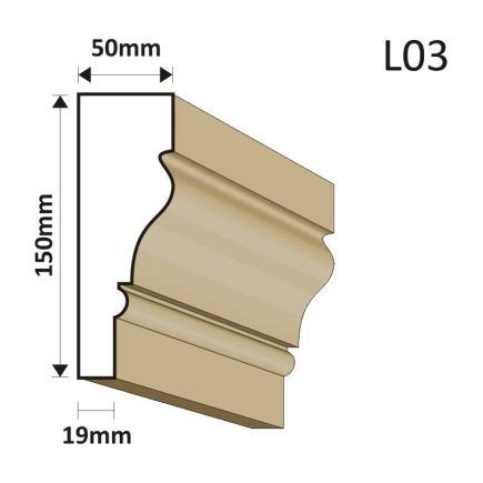 LISTWA ELEWACYJNA L03 50X150MM