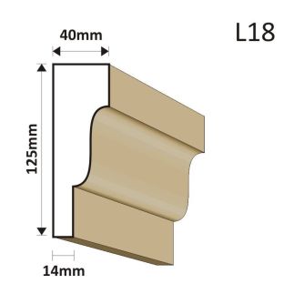 LISTWA ELEWACYJNA L18 40X125MM