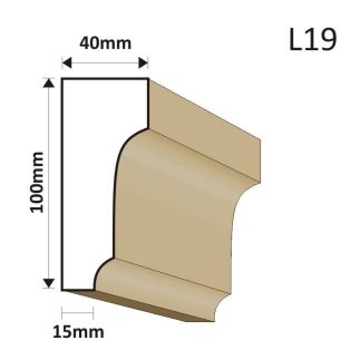 LISTWA ELEWACYJNA L19 40X100MM