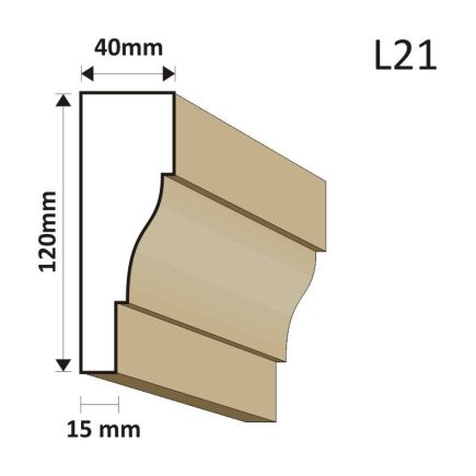 LISTWA ELEWACYJNA L21 40X120MM