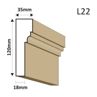 LISTWA ELEWACYJNA L22 35X120MM