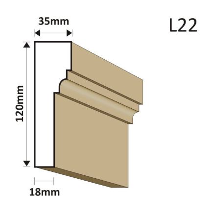 LISTWA ELEWACYJNA L22 35X120MM