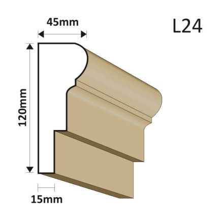 LISTWA ELEWACYJNA L24 45X120MM