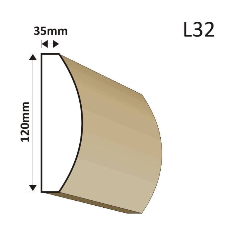 LISTWA ELEWACYJNA L32 35X120MM - Listwy elewacyjne - 36,90 zł