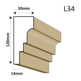 LISTWA ELEWACYJNA L34 50X120MM