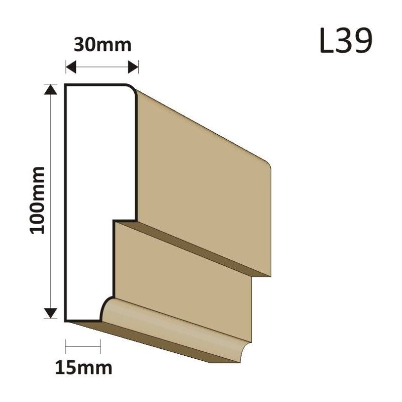 LISTWA ELEWACYJNA L39 30X100MM - Listwy elewacyjne - 36,90 zł