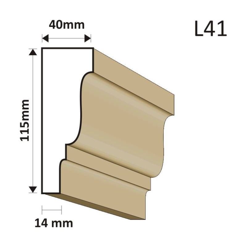 LISTWA ELEWACYJNA L41 40X115MM - Listwy elewacyjne - 36,90 zł