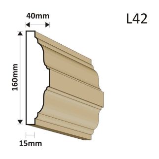 LISTWA ELEWACYJNA L42 40X160MM