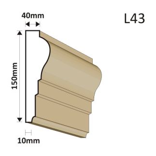 LISTWA ELEWACYJNA L43 40X150MM