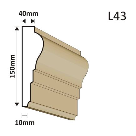 LISTWA ELEWACYJNA L43 40X150MM