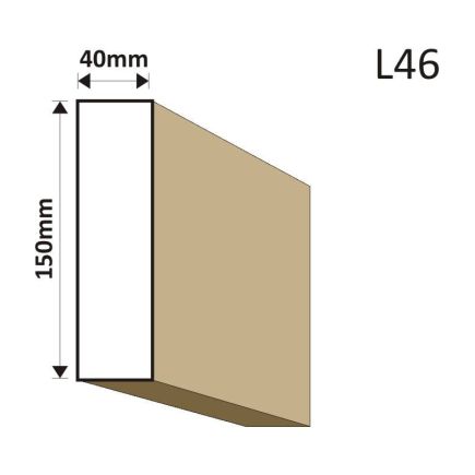 LISTWA ELEWACYJNA L46 40X150MM
