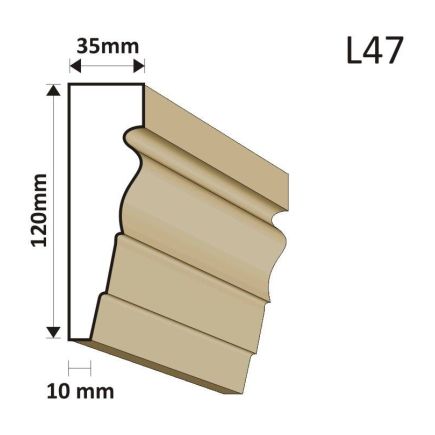 LISTWA ELEWACYJNA L47 35X120MM
