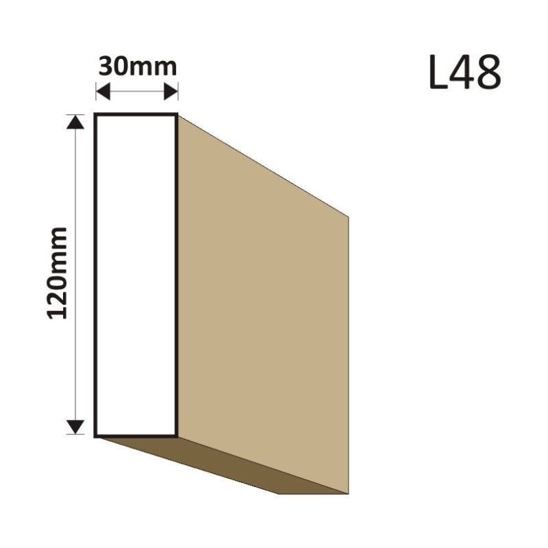 LISTWA ELEWACYJNA L48 30X120MM - Listwy elewacyjne - 36,90 zł