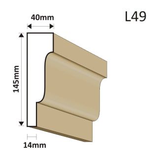 LISTWA ELEWACYJNA L49 40X145MM