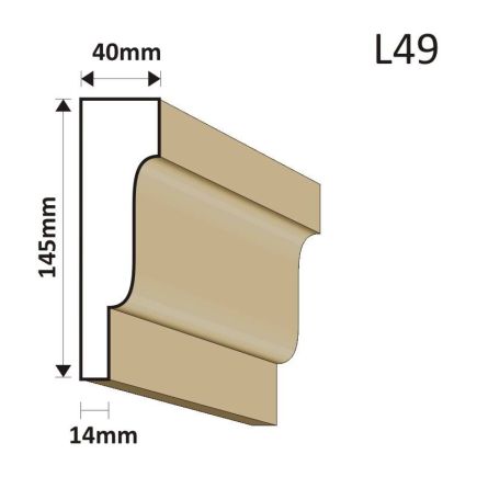 LISTWA ELEWACYJNA L49 40X145MM