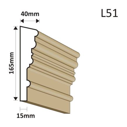 LISTWA ELEWACYJNA L51 40X165MM