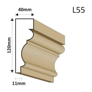 LISTWA ELEWACYJNA L55 40X120MM