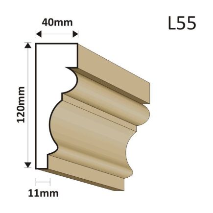 LISTWA ELEWACYJNA L55 40X120MM