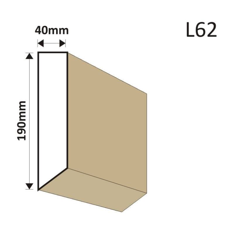 LISTWA ELEWACYJNA L62 40X190MM - Listwy elewacyjne - 43,05 zł