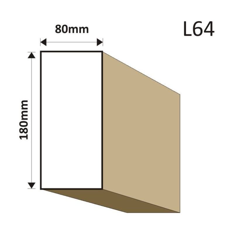 LISTWA ELEWACYJNA L64 80X180MM - Listwy elewacyjne - 60,27 zł