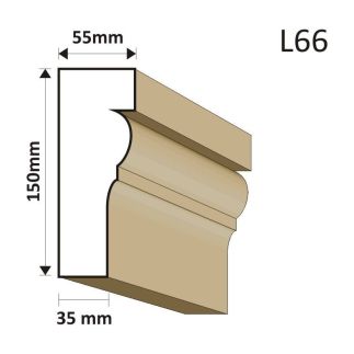 LISTWA ELEWACYJNA L66 55X150MM