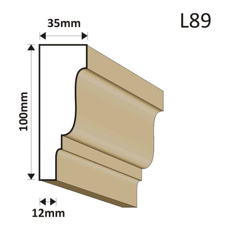 LISTWA ELEWACYJNA L89 35X100MM - Listwy elewacyjne - 36,90 zł