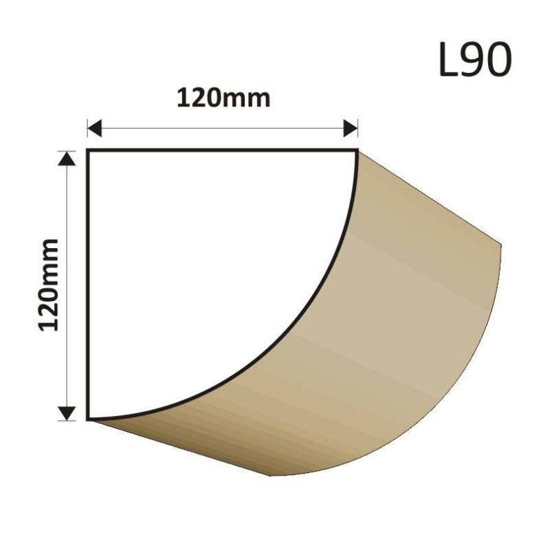 LISTWA ELEWACYJNA L90 120X120MM - Listwy elewacyjne - 55,35 zł