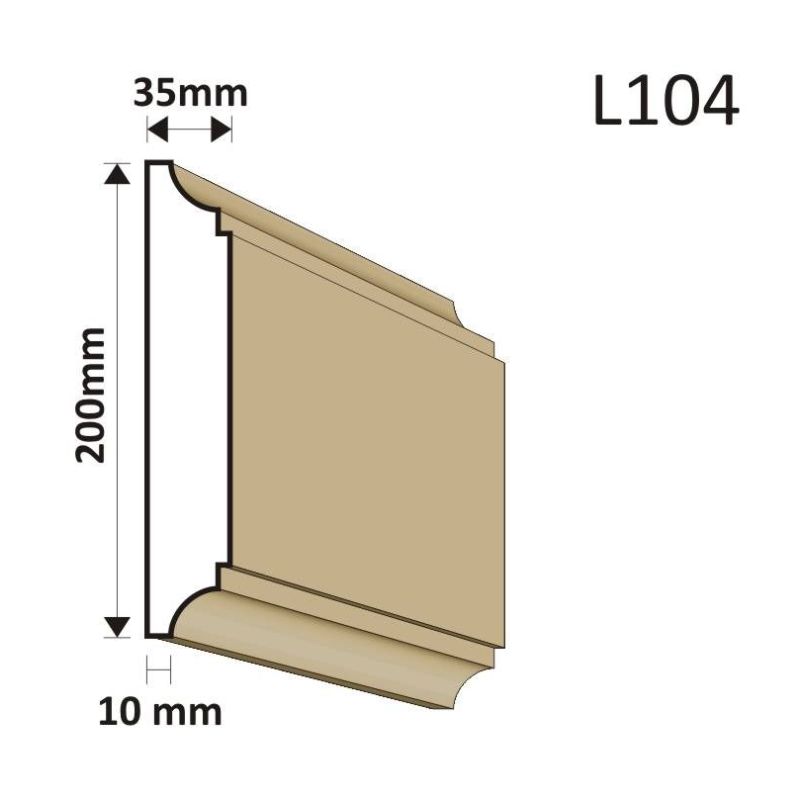 LISTWA ELEWACYJNA L104 35X200MM - Listwy elewacyjne - 67,65 zł
