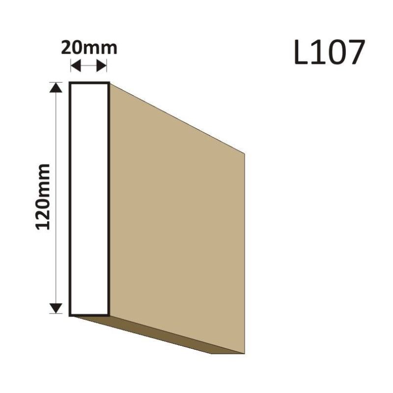 LISTWA ELEWACYJNA L107 20X120MM - Listwy elewacyjne - 33,21 zł
