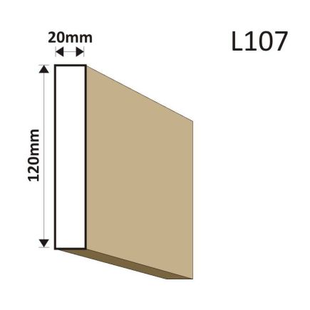 LISTWA ELEWACYJNA L107 20X120MM