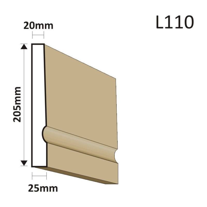 LISTWA ELEWACYJNA L110 25X205MM - Listwy elewacyjne - 40,59 zł