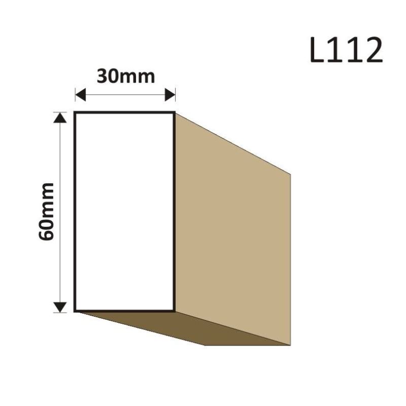 LISTWA ELEWACYJNA L112 30X60MM - Listwy elewacyjne - 33,21 zł