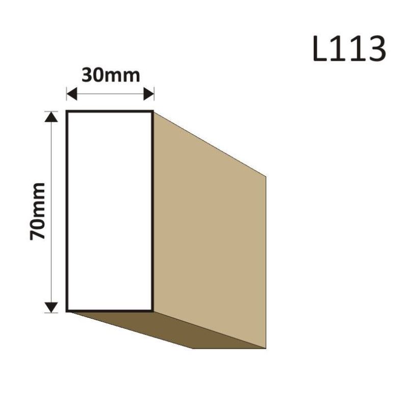 LISTWA ELEWACYJNA L113 30X70MM - Listwy elewacyjne - 33,21 zł