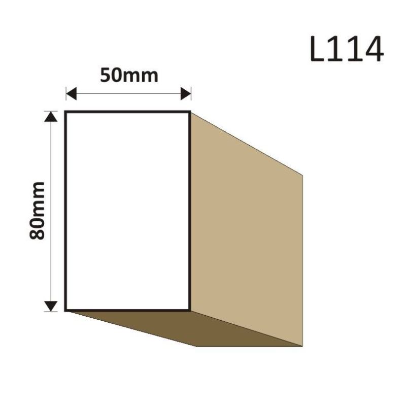 LISTWA ELEWACYJNA L114 50X80MM - Listwy elewacyjne - 33,21 zł