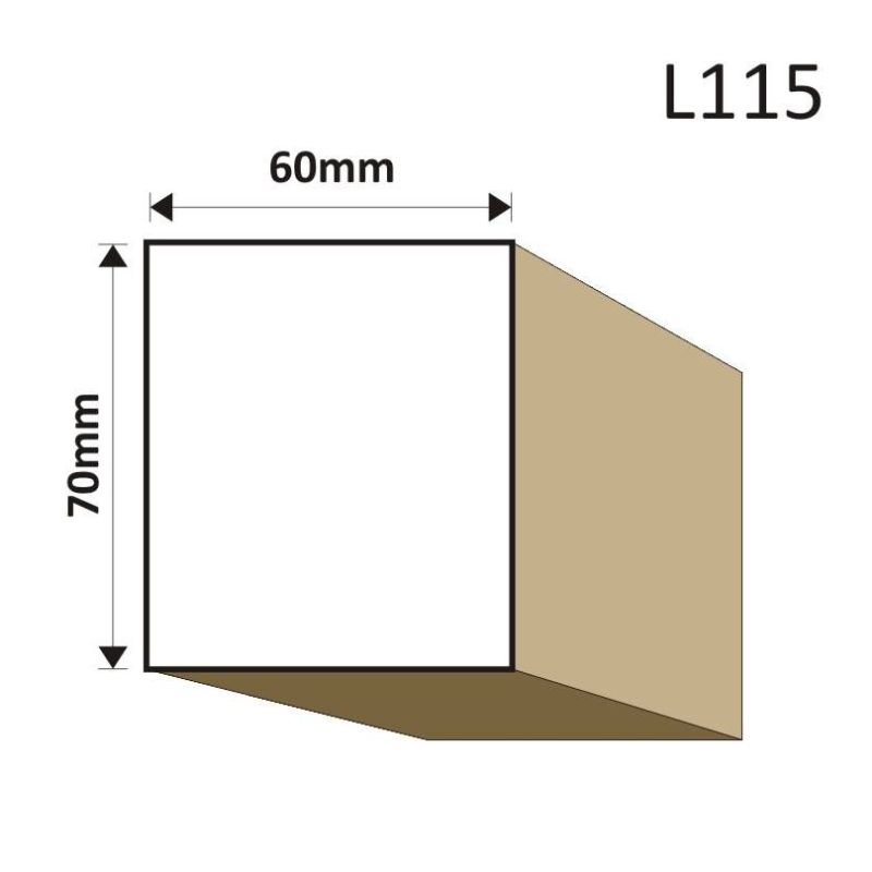 LISTWA ELEWACYJNA L115 60X70MM - Listwy elewacyjne - 33,21 zł