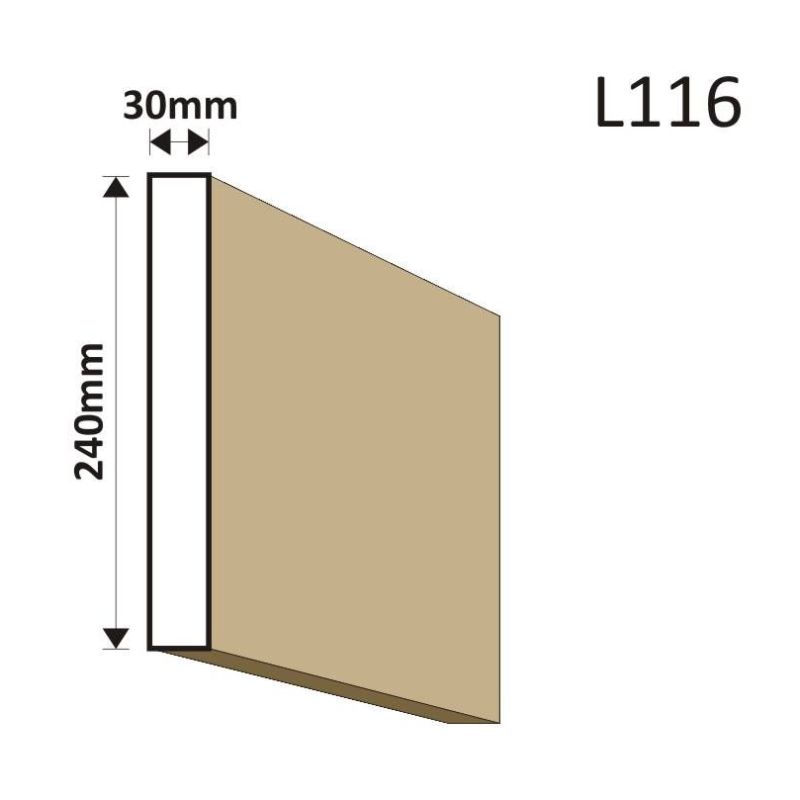 LISTWA ELEWACYJNA L116 30X240MM - Listwy elewacyjne - 60,27 zł