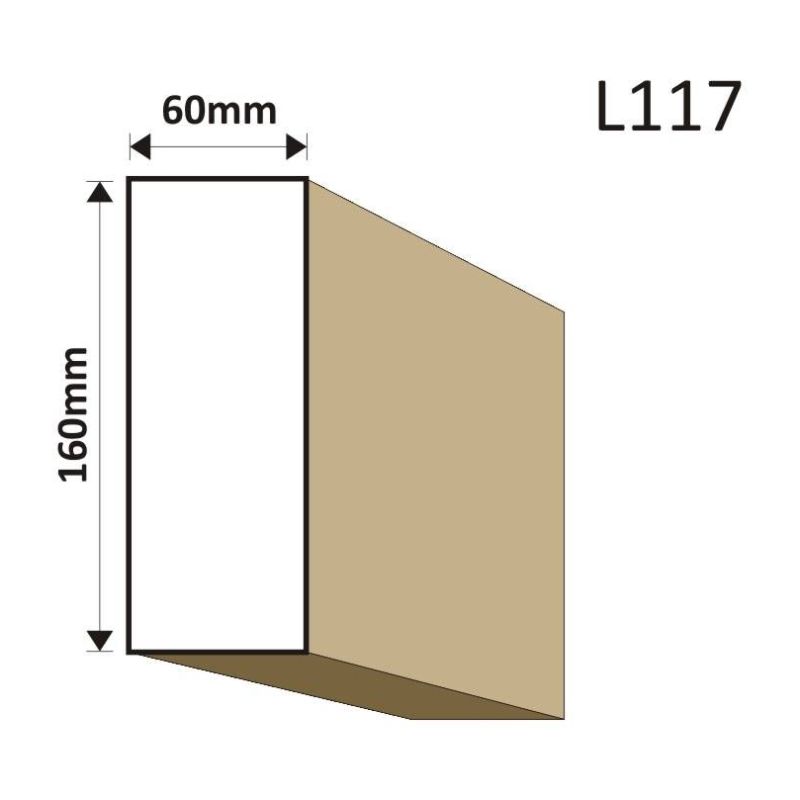 LISTWA ELEWACYJNA L117 60X160MM - Listwy elewacyjne - 43,05 zł