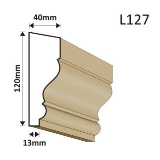 LISTWA ELEWACYJNA L127 40X120MM