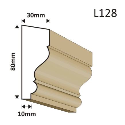 LISTWA ELEWACYJNA L128 30X80MM