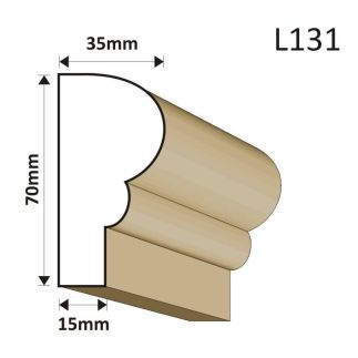 LISTWA ELEWACYJNA L131 35X70MM