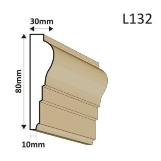 LISTWA ELEWACYJNA L132 30X120MM